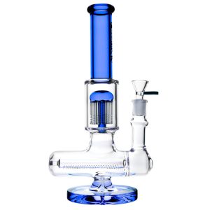 Pulsar Jellyfish Inline Perc Bong - 11"/14Mm F/Colors Vary - Blue