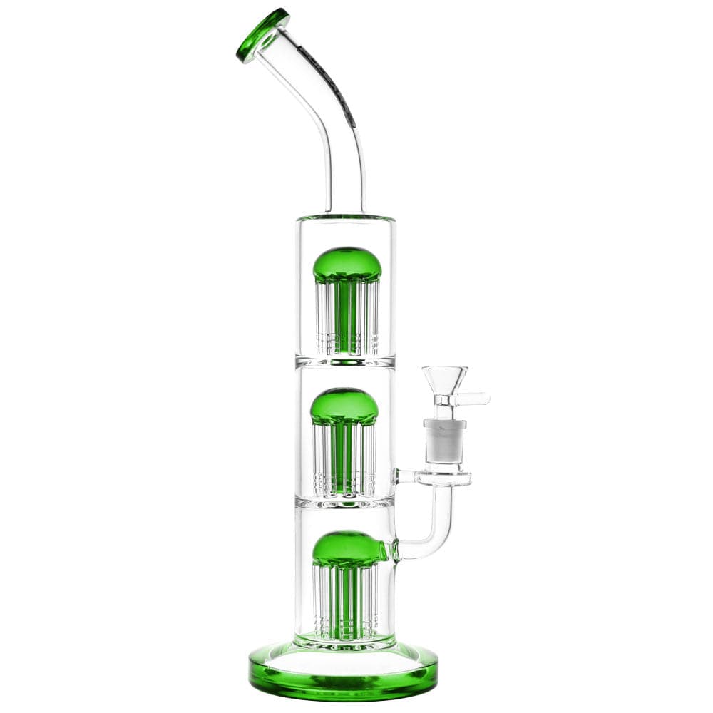 Pulsar Triple Jellyfish Perc Bong - Green