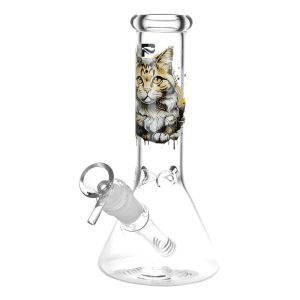 Pulsar Majestic Cat Glass Bong - 7.75" / 14Mm F