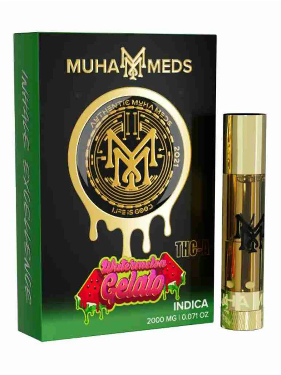 Watermelon Gelato Muha Meds THC A Cartridge 2G