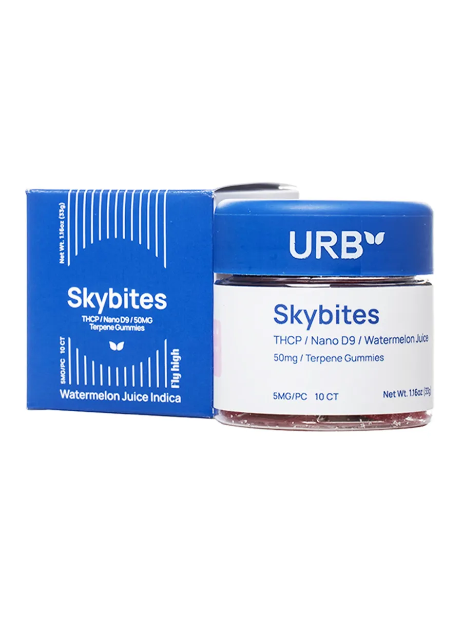 Watermelon Juice URB Mile High Skybites THCP Nano D9 Gummies 10ct 5MG
