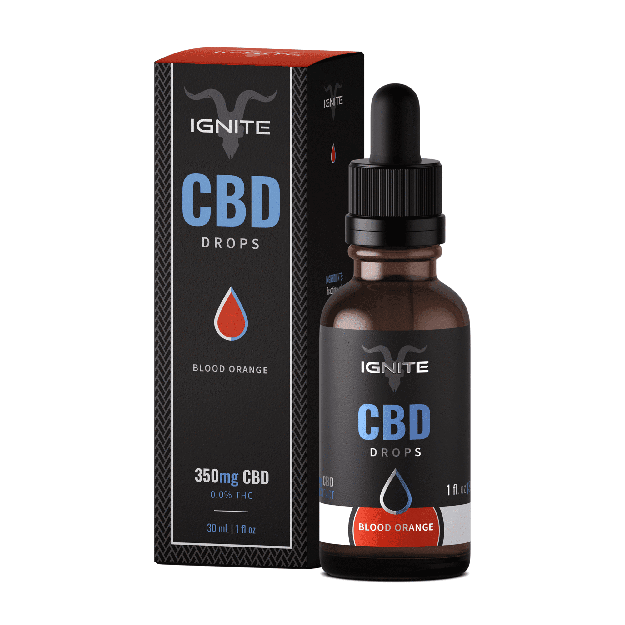 IGNITE CBD Oil Drops 350mg Blood Orange - 1 oz