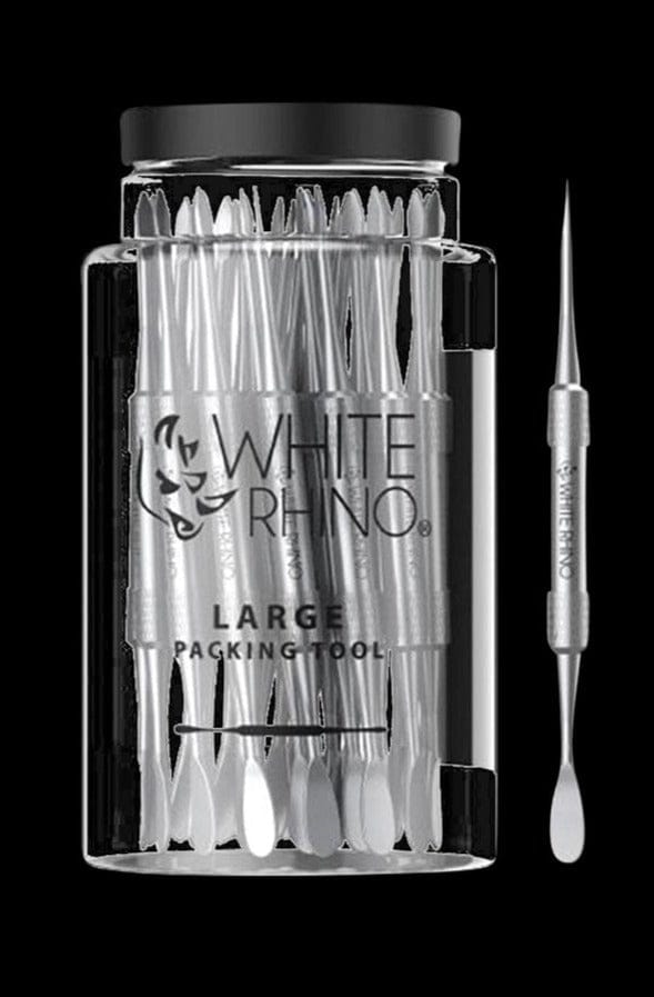 White Rhino Double Sided Steel Packing or Dab Tool Large 1 e1e13c54 1e40 41d7 88a7 fdc76aa51af9