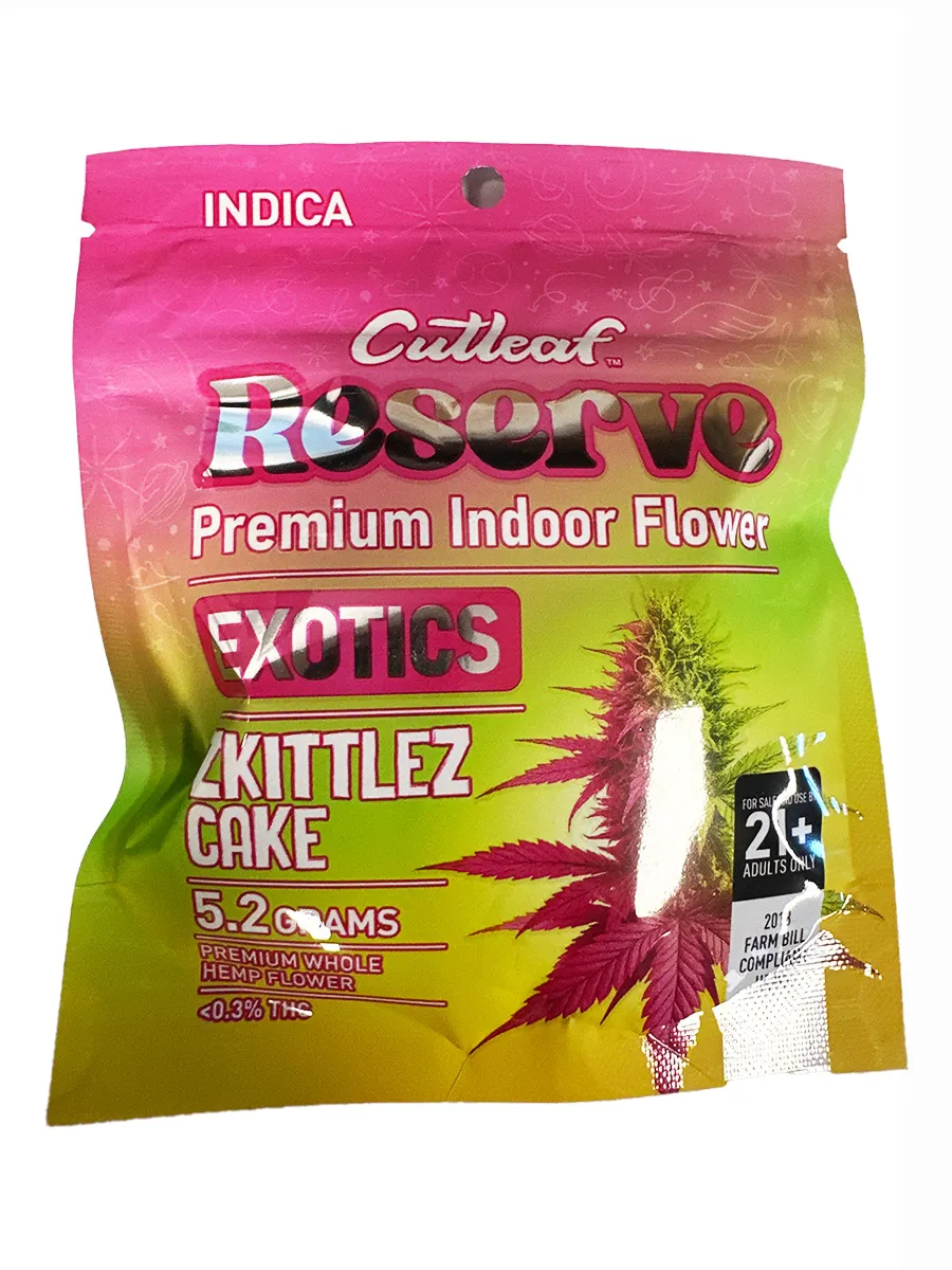 Zkittlez Cake Cutleaf Reserve Premium Indoor Exotic Hemp Flower 5