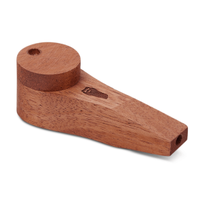 Bearded Circle Wood Pipe with Lid - African Mahogany