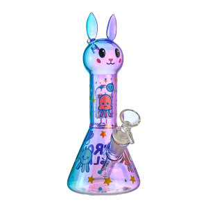 Croia Glass Cute Bunny Beaker Bong with Tree Perc | Croia Glass