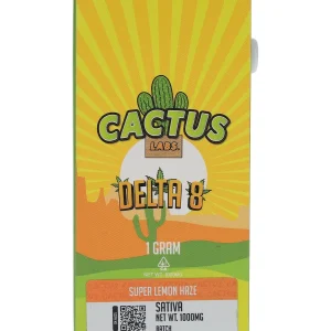 Super Lemon Haze Sativa Cactus Labs Delta 8 Cartridges 1G