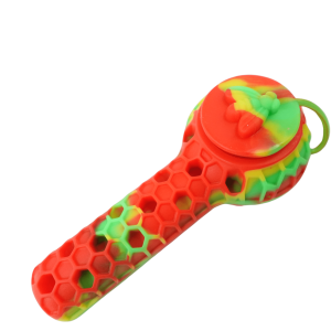 Cloud 8 2 in 1 Honey Bee Hand Pipe/Vapor Straw with Lid Metal Poker and Titanium Tip - Style 6