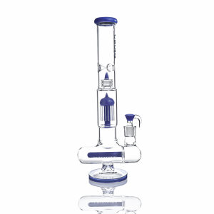 Croia Glass 17" Triple Perc Scientific Glass Bong | Croia Glass - Jade Purple
