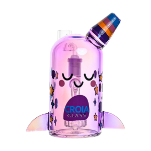 Croia Glass Cute Narwhal Dab Rig – Mini Showerhead Perc Rig | Croia Glass