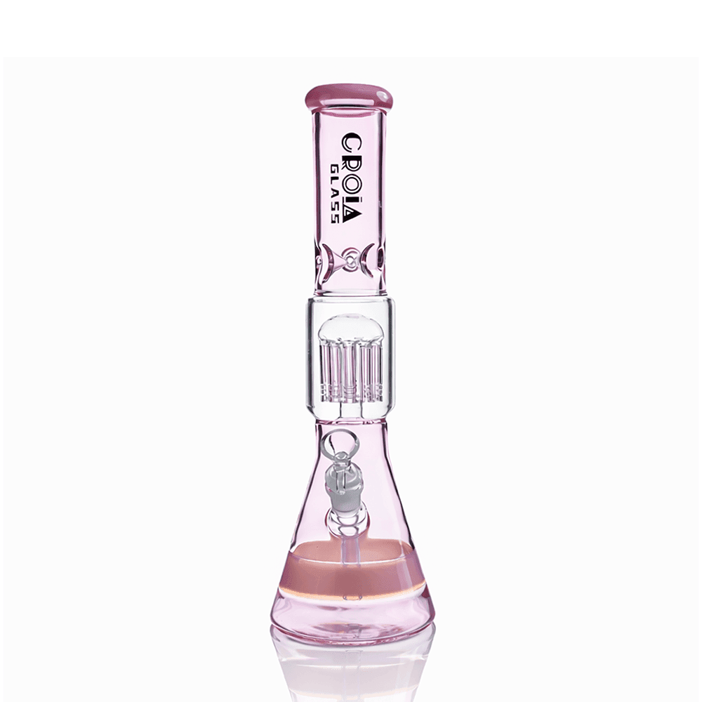 croia glass pink tree perc beaker bong 5