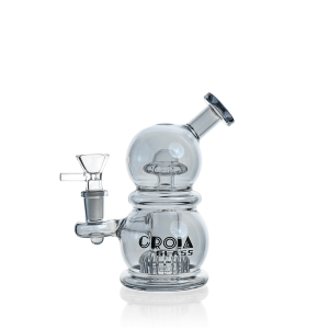 Croia Glass 6" Mini Egg Dab Rig with Crown Perc | Croia Glass - Gray