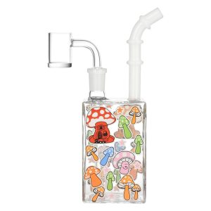 Glow Mushroom 7.5" Juice Box Dab Rig