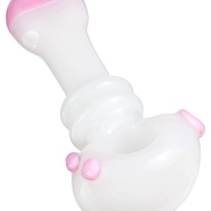 Maria Ring Spoon Pipe - White / Pink