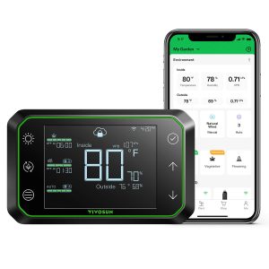 GrowHub Controller E42A, Smart Environmental WiFi-Controller with Temperature, Humidity, Timer, Cycle, Schedule Controls, for Grow Tent Cooling Ventil