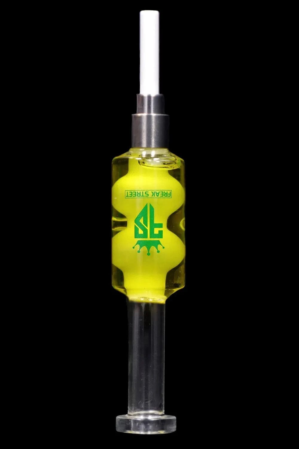 Freak Street Glycerin Nectar Collector w Ceramic Screw Tip - 14mm - yellow