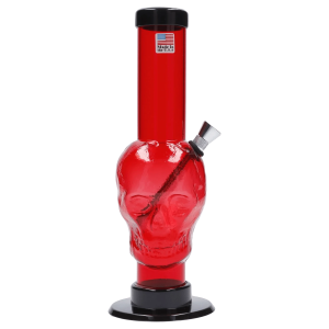JM Plastics Skull Base with Carb Hole Acrylic Bong - 9 in.
