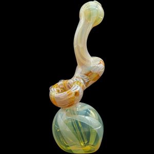 "Rake Bubb" Fumed Sherlock Bubbler Pipe (Various Colors) - Caramel