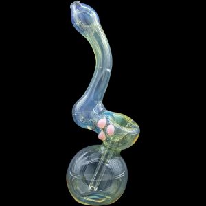 "Silver Sherlock" Fumed Sherlock Bubbler Pipe (Various Colors) - Pink Cadillac