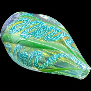 "Skipping Stone" Inside-Out Chillum - Green Hues