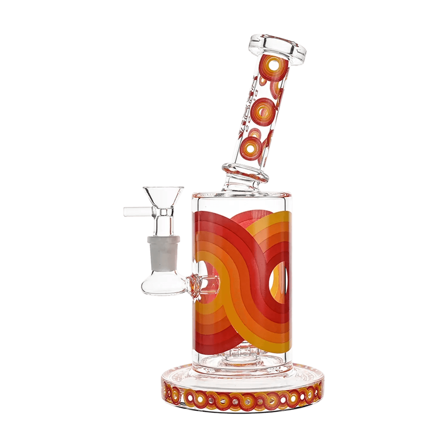 Croia Glass Retro Scientific Bong with Matrix Perc | Croia Glass - Orange