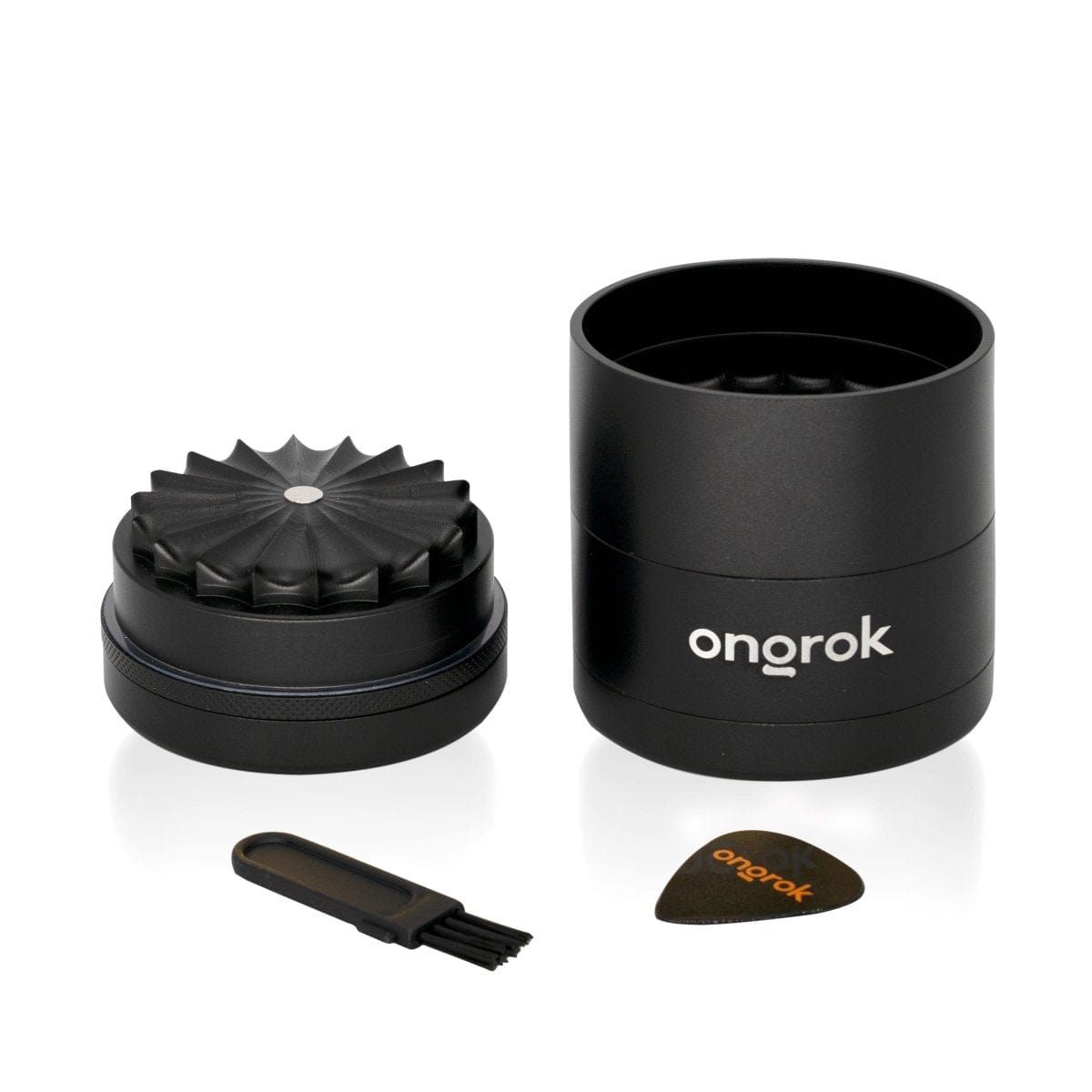 ongrok usa black 5 piece flower petal toothless grinder with storage 951424199