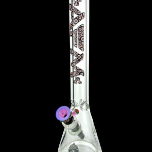 AFM Glass Evil Eye Clear Glass Beaker Bong Bundle