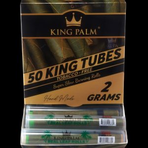 King Palm Single Leaf Tubes 50ct Dispenser Slim Size