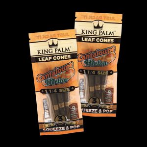 King Palm 1 1/4 Size Canteloupe Flavored Palm Leaf Cones - 2 Packs of 3