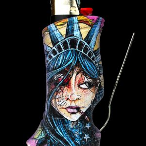 Toker Poker Lady Liberty & Friends Bic Lighter Sleeve