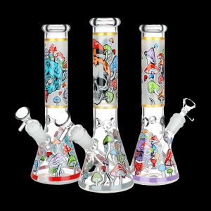 Monsters And Shrooms Glow Beaker Water Pipe