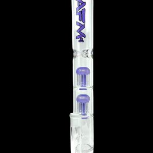 AFM Glass Ripper Double Arm Perc Glass Straight Tube Bong