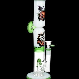 Pulsar Double Stacked Halloween Glass Water Pipe