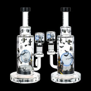 Pulsar Spooky Halloween Scene Glass Water Pipe