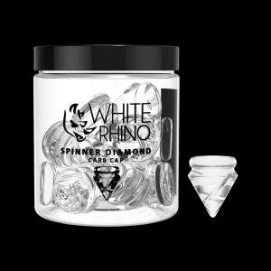White Rhino Glass Spinner Diamond Carb Cap 15ct