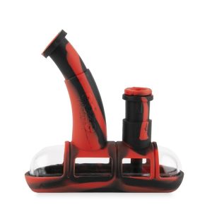 Ooze Steamboat Silicone Bubbler - Black/Red