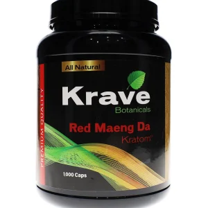 Red Maeng Da Krave Botanicals Kratom Capsules 1000ct