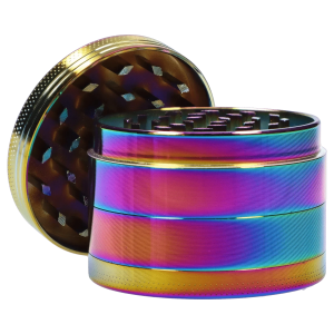 DHC Grooved 3-Stage Grinder - 52mm - Rainbow