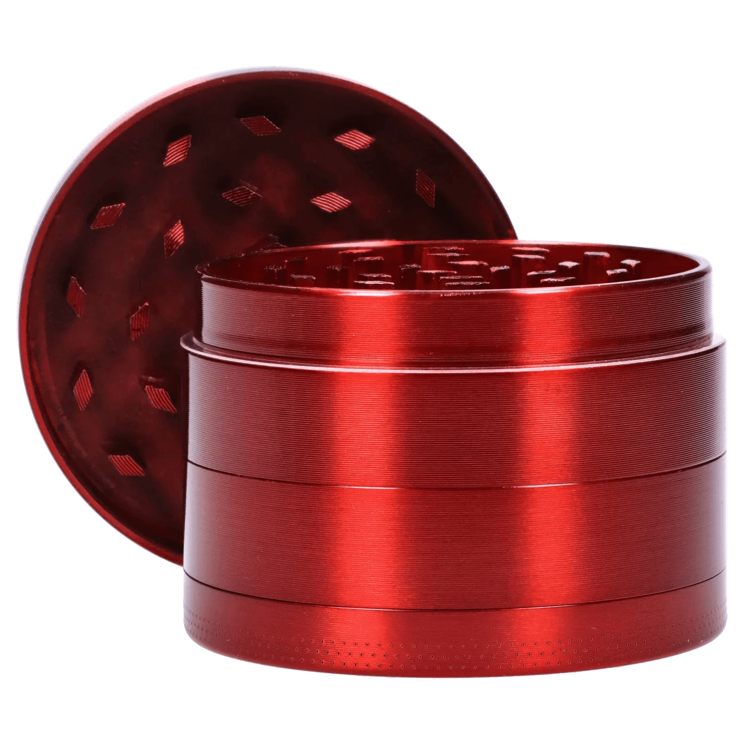 DHC Grooved 3-Stage Grinder - 52mm - Red