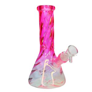 DHC Twisted Beaker Bong - 8 in. - Pink