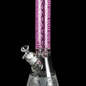Calibear Tribal Head Etched Water Pipe