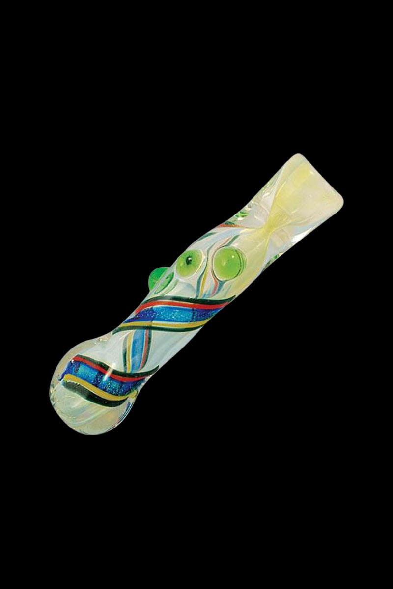 Twisted Dichroic Glass Chillum Taster
