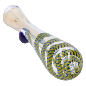 DHC Piped and Fumed One Hitter - 3 in. - Green