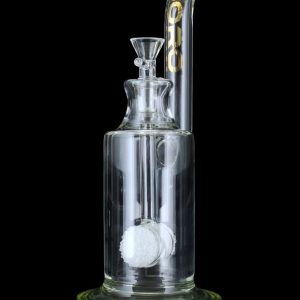 BoroTech Glass ""Rok"" Bubbler with Suspended Frit Drum Perc