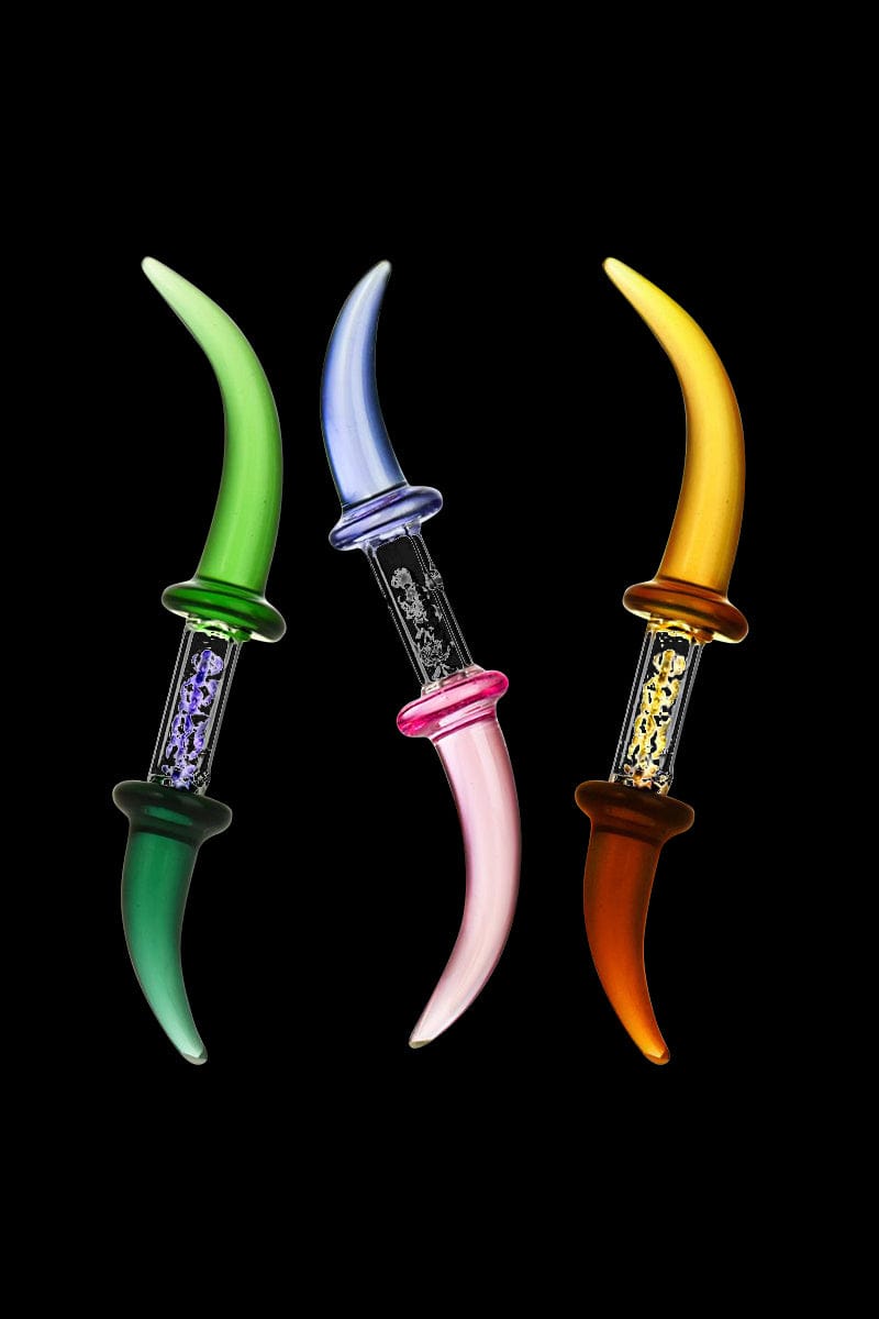 Bull Horn with Diamond Jewels Glass Dabber