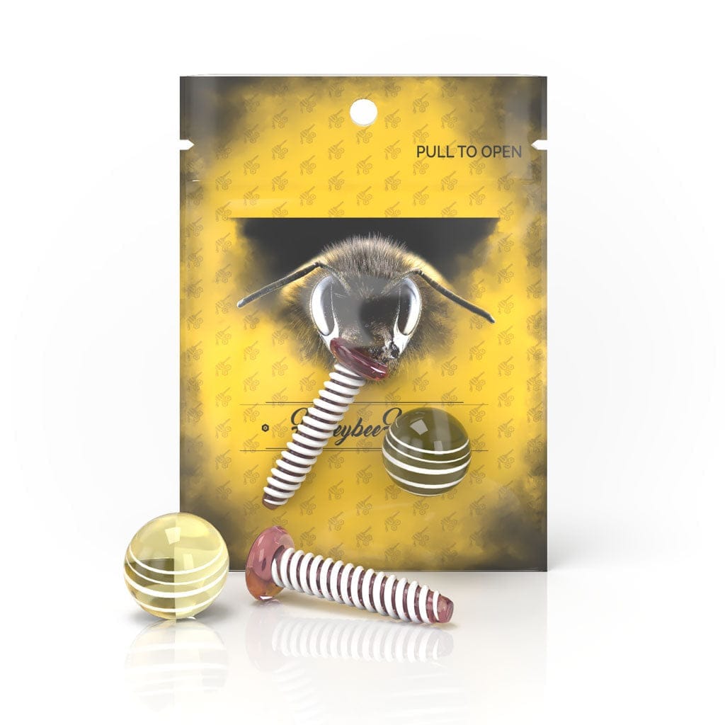 Honeybee Herb Dab Screw Sets - Pink