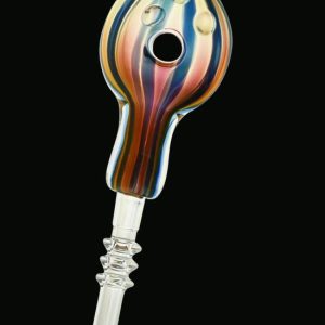 Donut Glass Silver Fumed Dab Straw