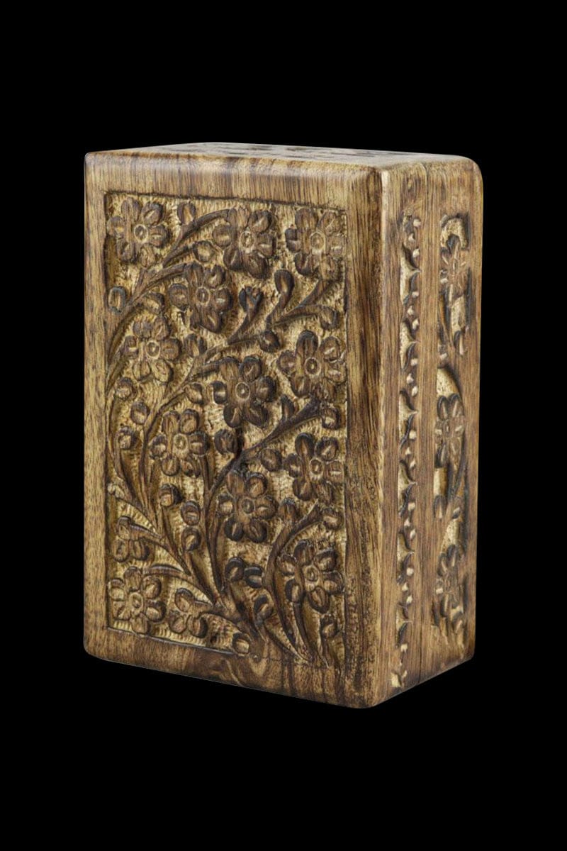 Floral Carved Wood Stash Box 6x4 media 1 cabb4267 3048 465f ab3d 78f0a431785f