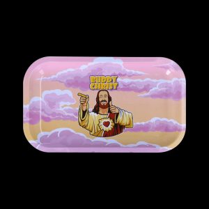 Jay and Silent Bob Buddy Christ Rolling Tray - Heavenly Background