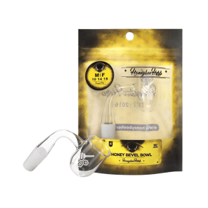 Honey Bevel Bowl Quartz Banger - 90° | Yellow Line